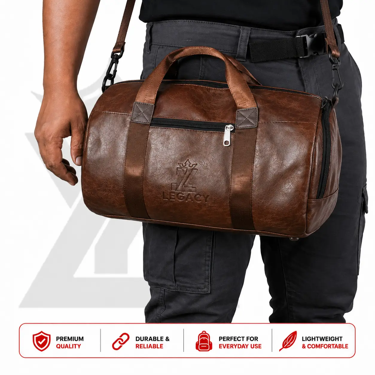 PU Leather Travel & Sports Gym Bag